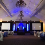 Blue Stage and Banquet Room.